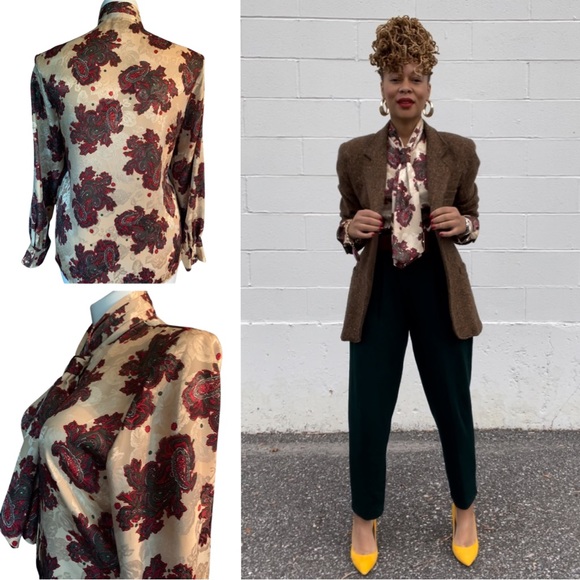 Leslie Fay Tops - VINTAGE STATEMENT BLOUSE